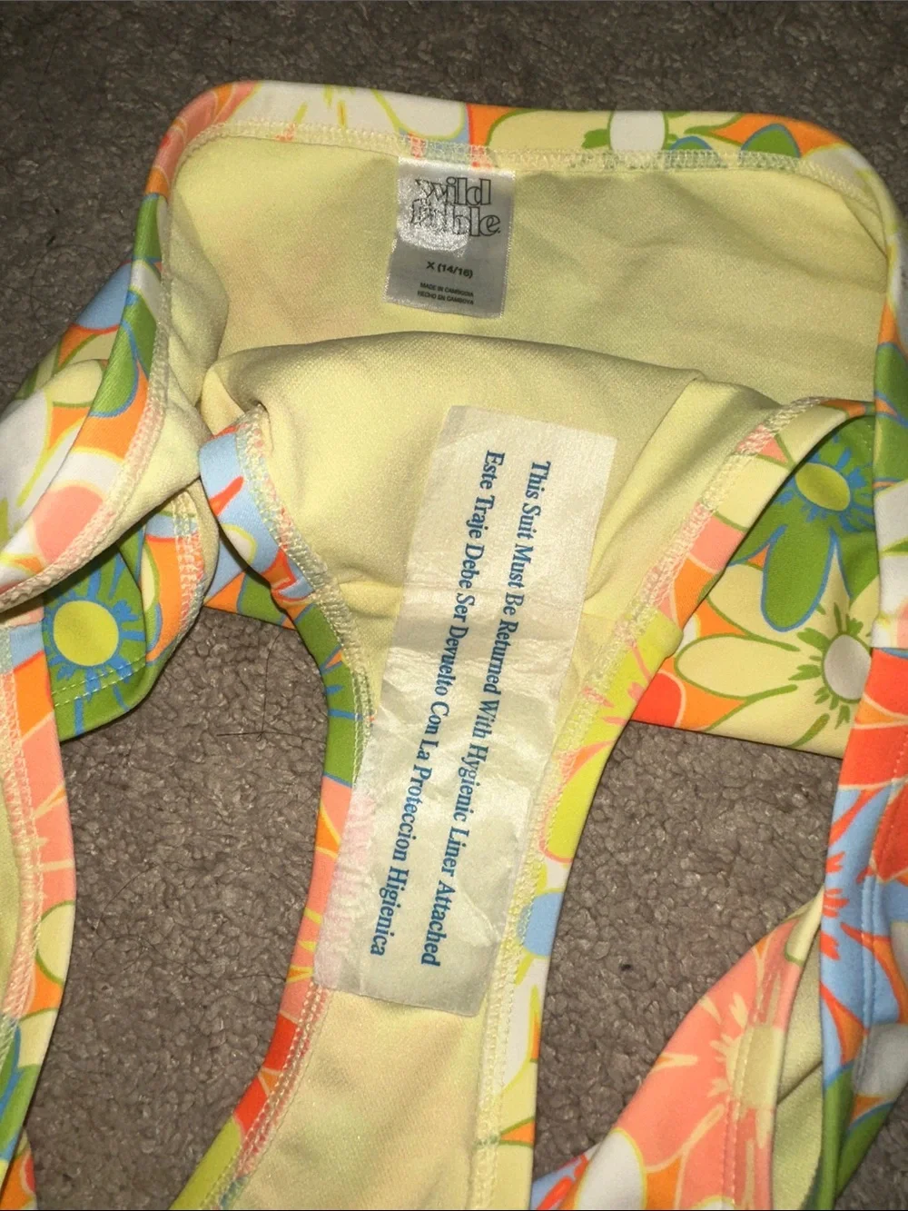wild fable Floral Bikini Bottom - Yellow Multi